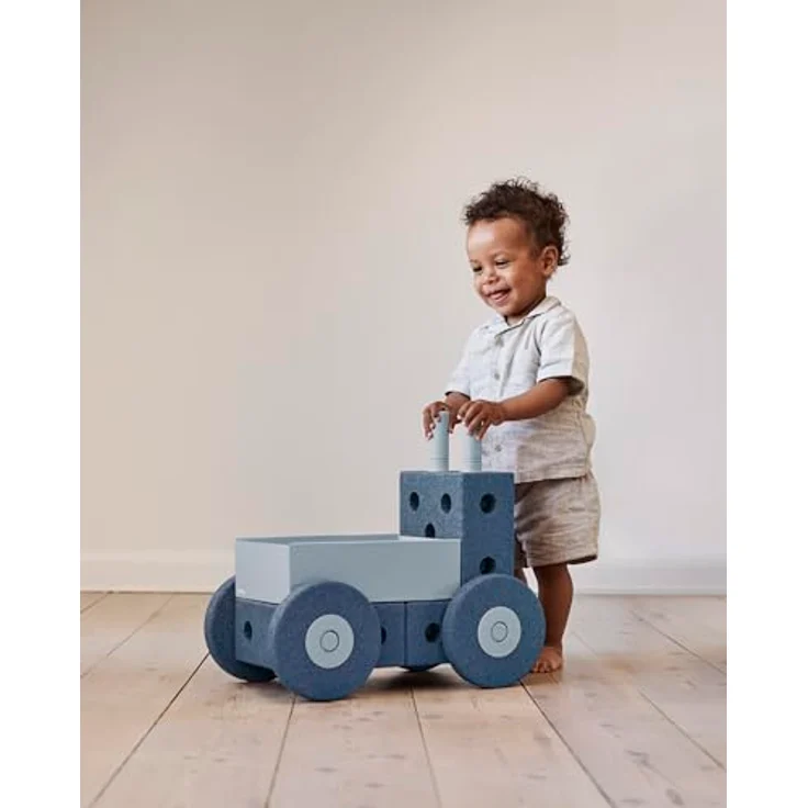 Modu 3-in-1 Baby Walker, Lauflernhilfe, Schubkarre und Tritthocker, 48 x 27 x 44 cm, fördert Motorik mit Spielzeugen – Bild 2