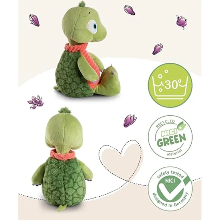 NICI Kuscheltier Schildkröte Tateus 35cm, Plüschtier aus recycelten Materialien, nachhaltig produziert, grün – Bild 3