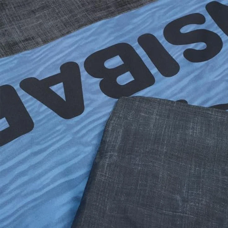 Sansibar Bettwäsche-Set Sunrise 135x200, 2-teilig mit Reißverschluss, Premium Satin-Baumwolle, blau – Bild 2