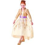 Rubie's 300461 7-8 Disney Frozen 2, Anna Deluxe Prologue-Kleid, Kinderkostüm, Größe L, Alter 7–8 Jahre