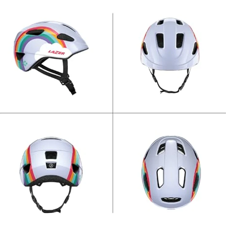 LAZER Pnut 2.0 KinetiCore Fahrradhelm für Kinder, leichter Unisize Helm in Regenbogenfarben mit innovativer Sicherheits-Technologie – Bild 2