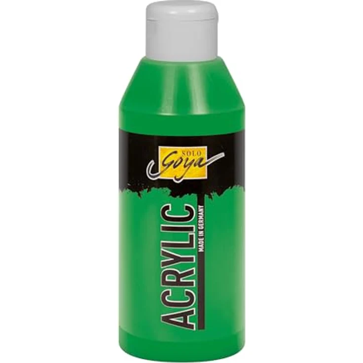 KREUL Solo Goya Acrylic, permanentgrün, 250 ml, hochwertige Acrylfarbe auf Wasserbasis, schnell matt trocknend, gut deckend und wasserfest – Bild 1