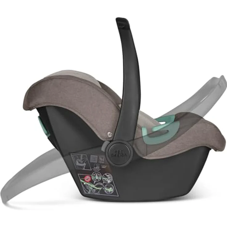 ABC Design Babyschale Tulip i-Size - ab Geburt bis 15 Monate - Inkl. Sonnenverdeck & Sitzverkleinerer - Nature – Bild 4
