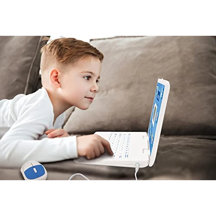 LEXIBOOK JC598i3 - Zweisprachiger Lernlaptop mit 124 Aktivitäten zum Lernen, Spielen und Musizieren, blau/weiß (Zweisprachig Deutsch und Englisch) – Bild 6