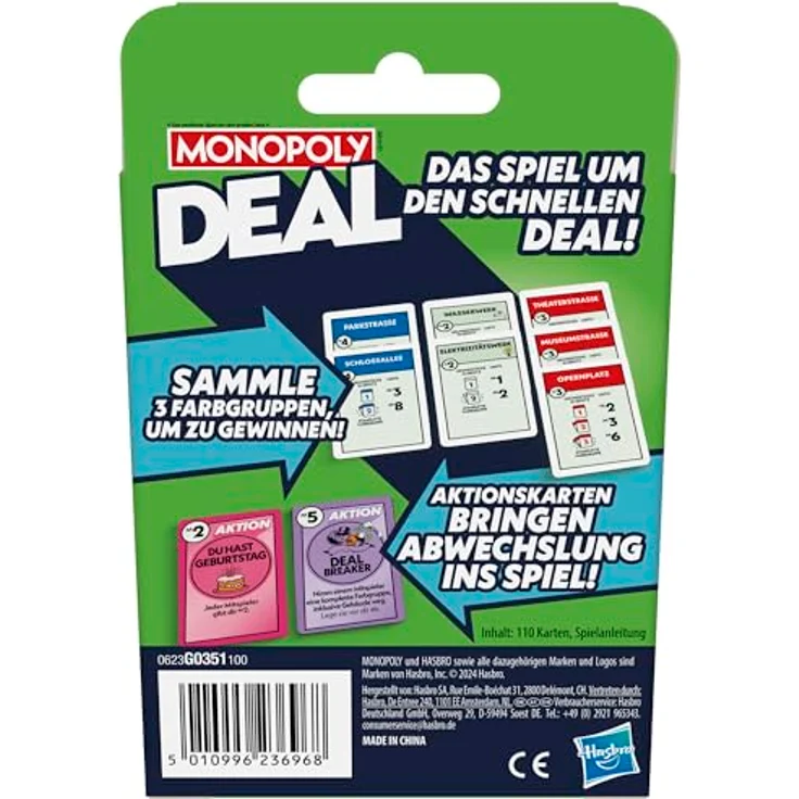 Monopoly Deal Kartenspiel - Schnelles und strategisches Spiel in nur 15 Minuten, ideal für Familien – Bild 5