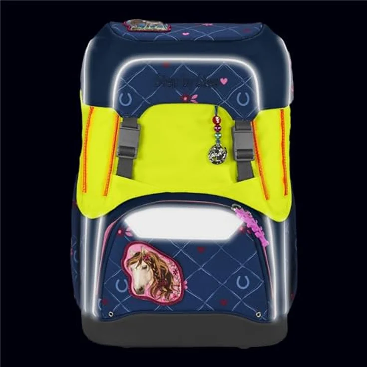 Step by Step LED Neon Pull-Over für Giant Schulranzen, gelb, Reflektorüberzug mit LED-Leuchteffekt für mehr Sichtbarkeit – Bild 2