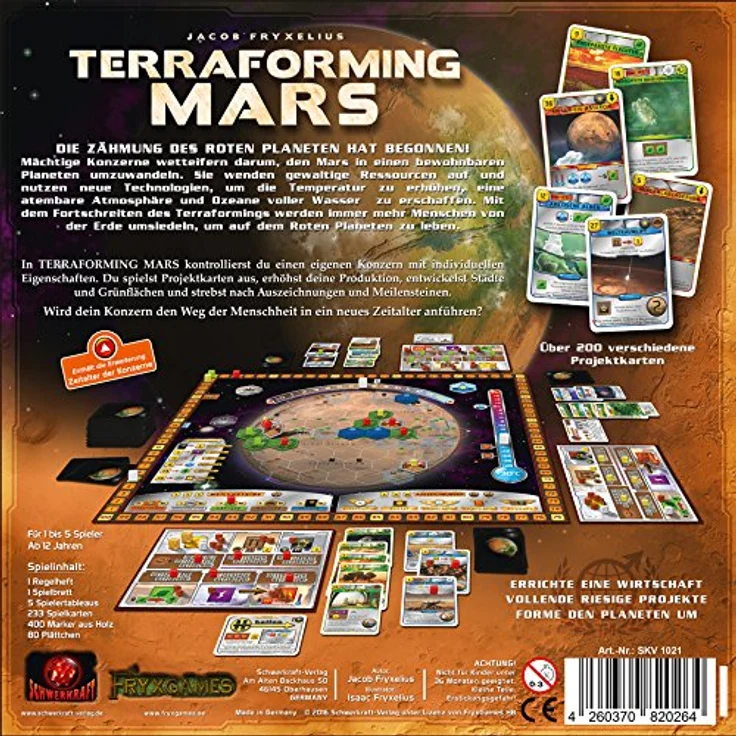 Schwerkraft-Verlag Terraforming Mars, Brettspiel, mehrfarbig – Bild 2