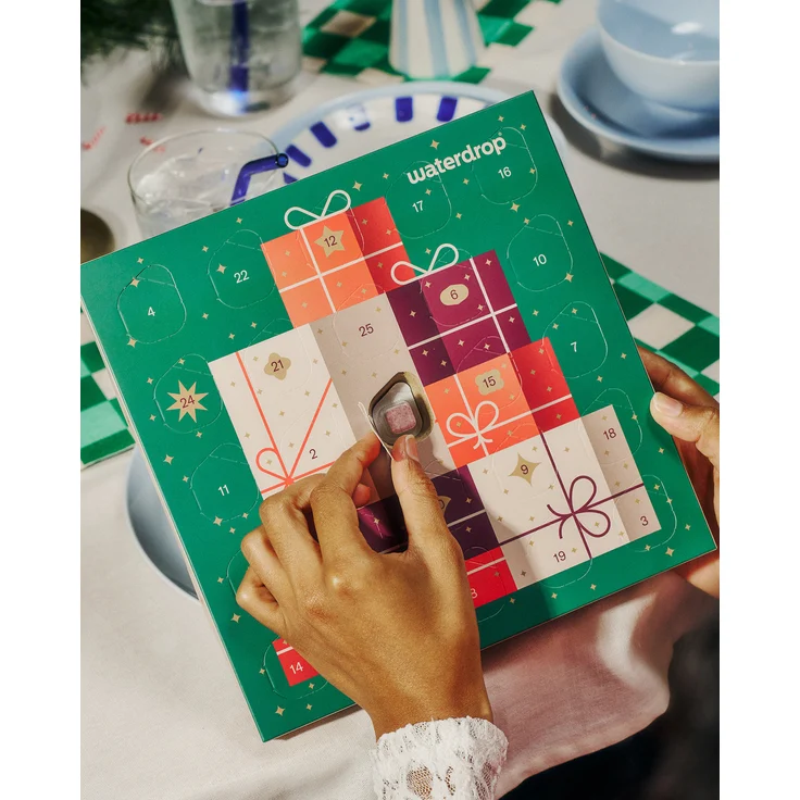 Waterdrop® Adventskalender 2025 Small  – 25 zuckerfreie Microdrinks & IceTeas mit Vitaminen in fruchtigen, exotischen Sorten – Bild 2