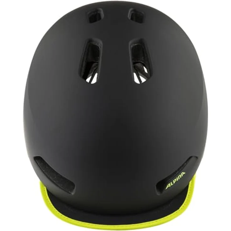 Alpina Fahrradhelm Brooklyn schwarz neongelb matt Gr. 52-57 cm – Bild 3