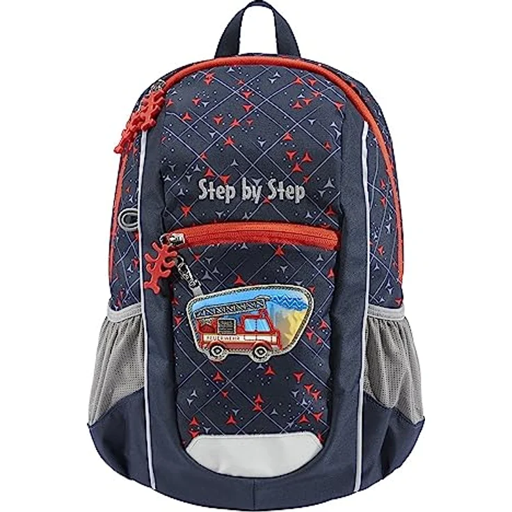 Step by Step Rucksack KIGA Maxi „Fire Truck Finn“, ergonomischer Rucksack für Kinder ab 3 Jahren, höhenverstellbarer Brustgurt, 10 l, rot – Bild 2