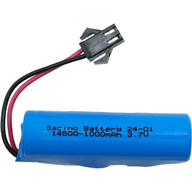 efaso 3,7V 14500 Li-Ionen Akku 1000 mAh HBX Stecker, kompatibel mit 99807 Panzer, DEERC DE45 DE35, wiederaufladbar für RC Fahrzeuge