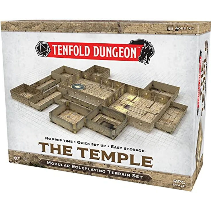 Gale Force Nine GF9TFD04 Tenfold Dungeon: The Temple, Miniaturenspiel Brettspiel in Gelb – Bild 1