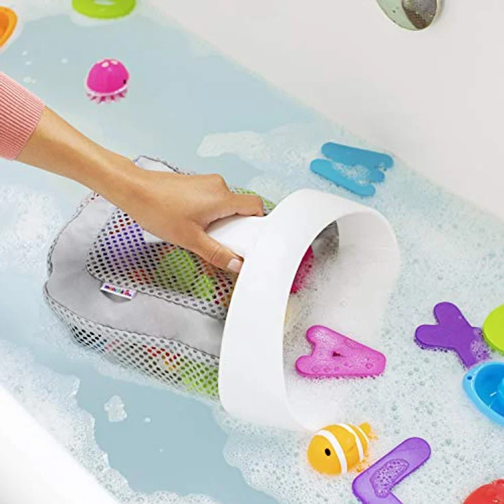 Munchkin Aufbewahrungskorb für Baby-Badespielzeug, Badewannen-Organizer mit abnehmbarer Wandhalterung für das Bad, Saugnapf und Griff – Bild 3