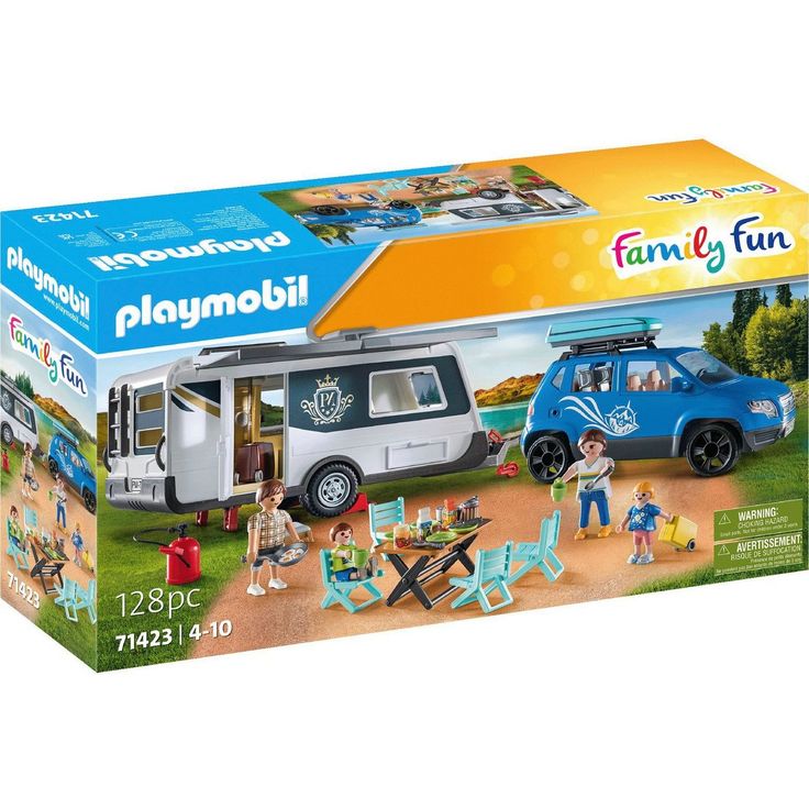 Playmobil® Konstruktions-Spielset Wohnwagen mit Auto (71423), Family & Fun, (128 St) - Preisvergleich – Bild 1