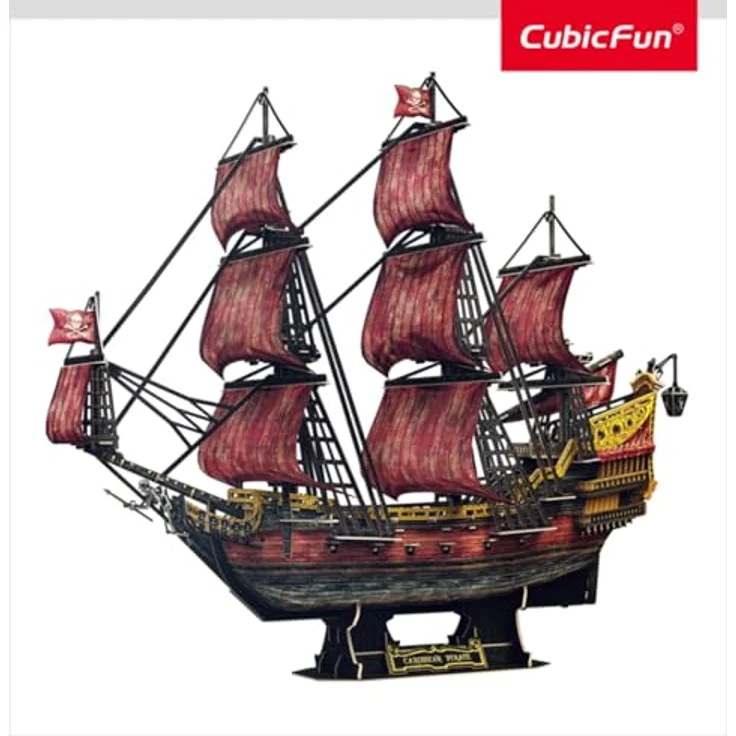 CubicFun 664040 3D Puzzle, Queen Anne's Revenge, Modellbausatz mit 391 Teilen, geeignet ab 10 Jahren – Bild 2