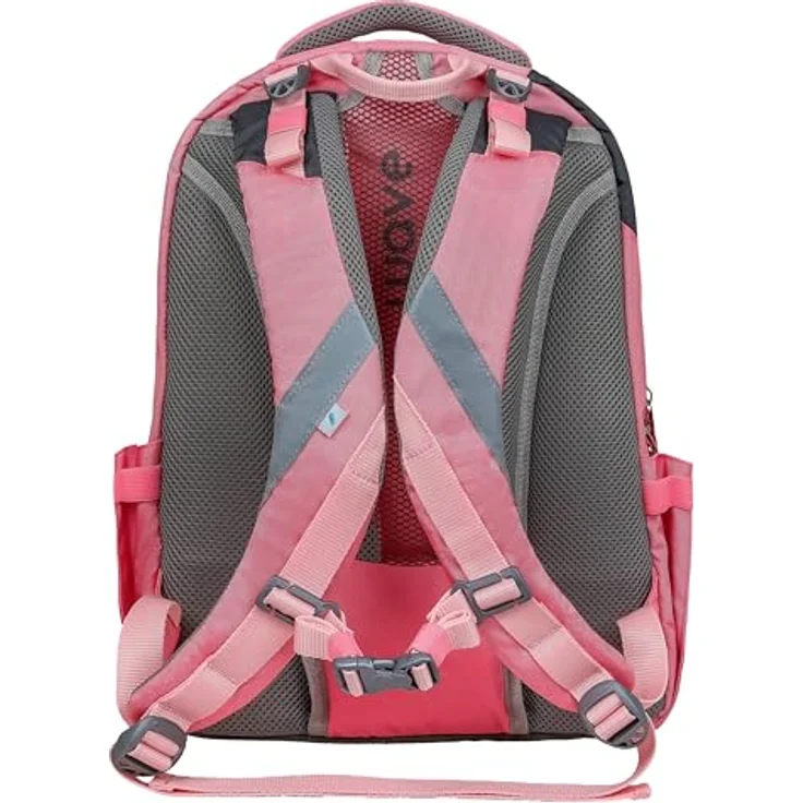 Wave Prime Schulrucksack, 30 L, wasserabweisendes Polyester, Laptopfach bis 15,4", gepolsterte Schultergurte, reflektierende Elemente – Bild 3