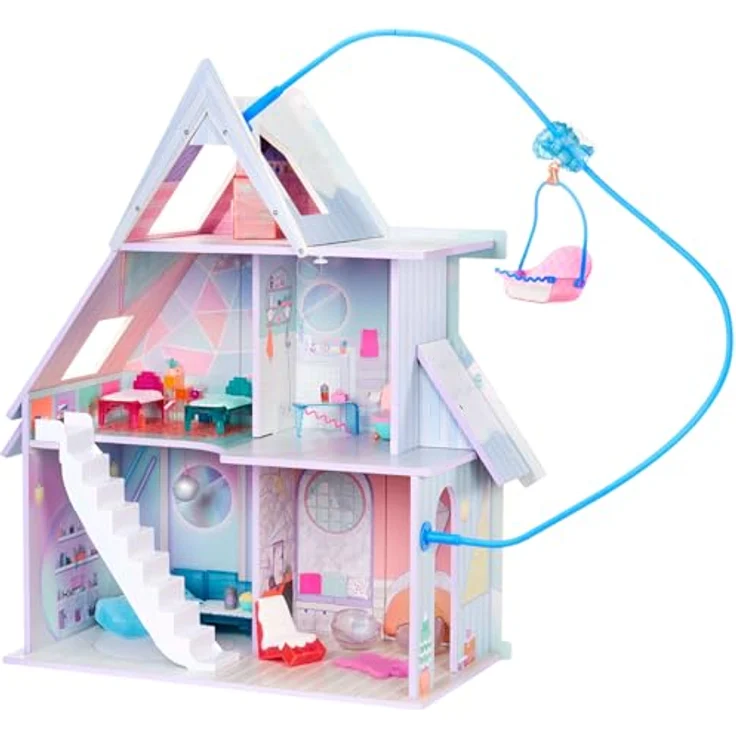 L.O.L. Surprise! OMG Winter Cottage Spielset, 3 Etagen mit Skilift, 45+ Überraschungen, für Puppen aller Größen, geeignet für Kinder ab 4 Jahren – Bild 1