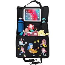 Bild für HECKBO 1x Kinder Auto Rückenlehnenschutz Organizer mit verstellbarer Tablet Tasche mit Touch Folie für bis 20" – Meerjungfrau Motiv