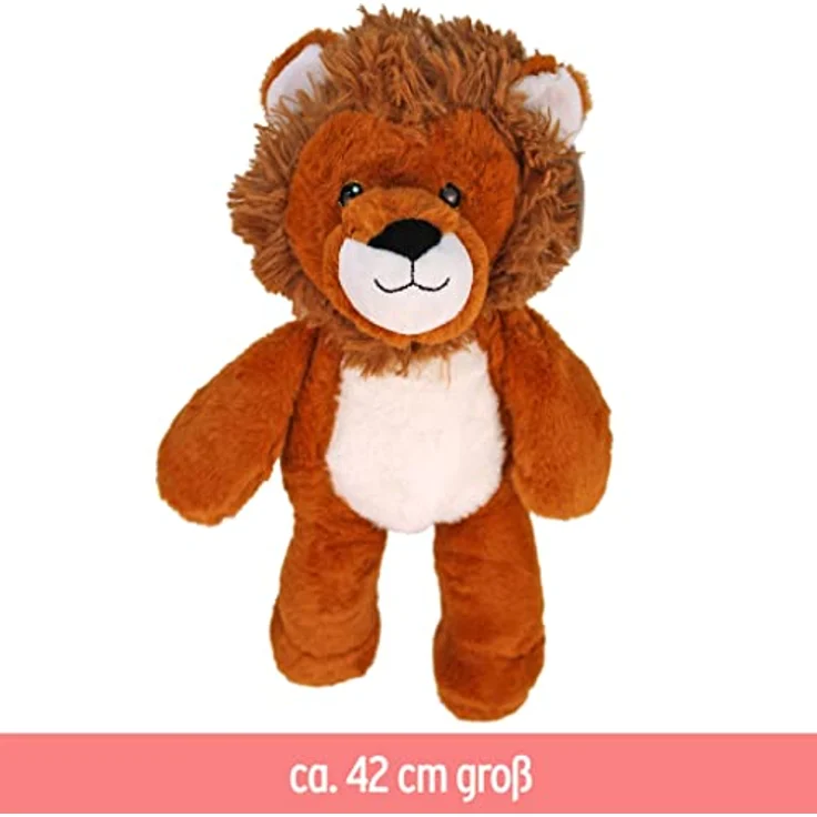 BEMIRO Plüsch Löwe braun mit Glitzeraugen - ca. 42 cm, Löwe Kuscheltier, Löwe Plüschtier groß, Kuscheltier Löwe, Löwe Kuscheltier groß – Bild 5