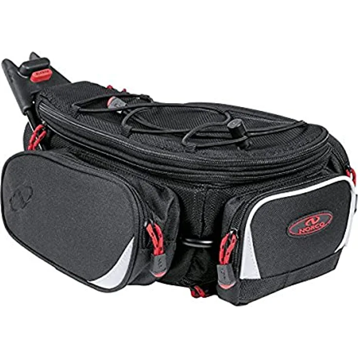Norco Erwachsene (Unisex) Cykeltaske Carson sadelpind Fahrradtasche, Schwarz, Volumen: 9,5 / 11,5 Liter EU