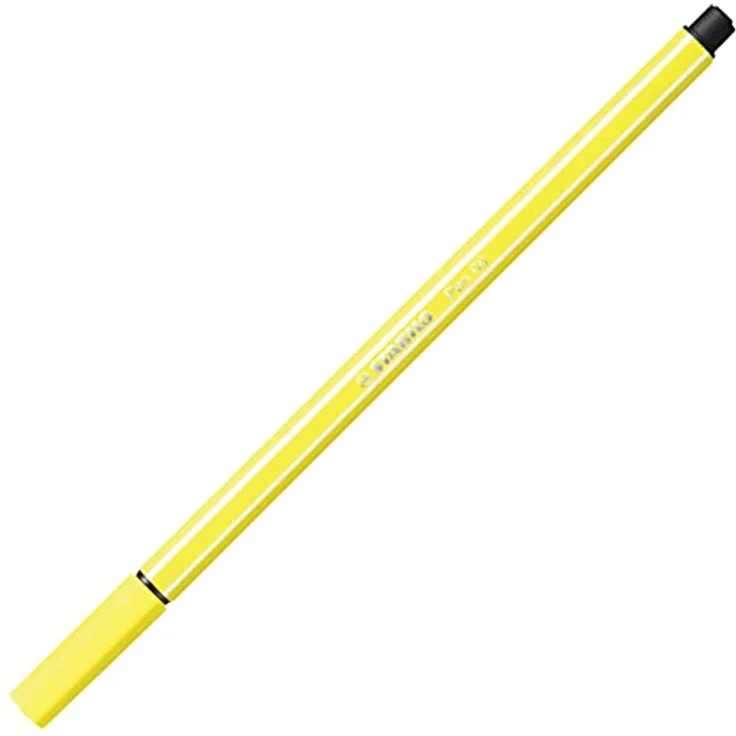 STABILO Pen 68, Premium-Filzstift mit hoher Farbbrillanz, 1 mm Strichstärke, zitronengelb – Bild 1