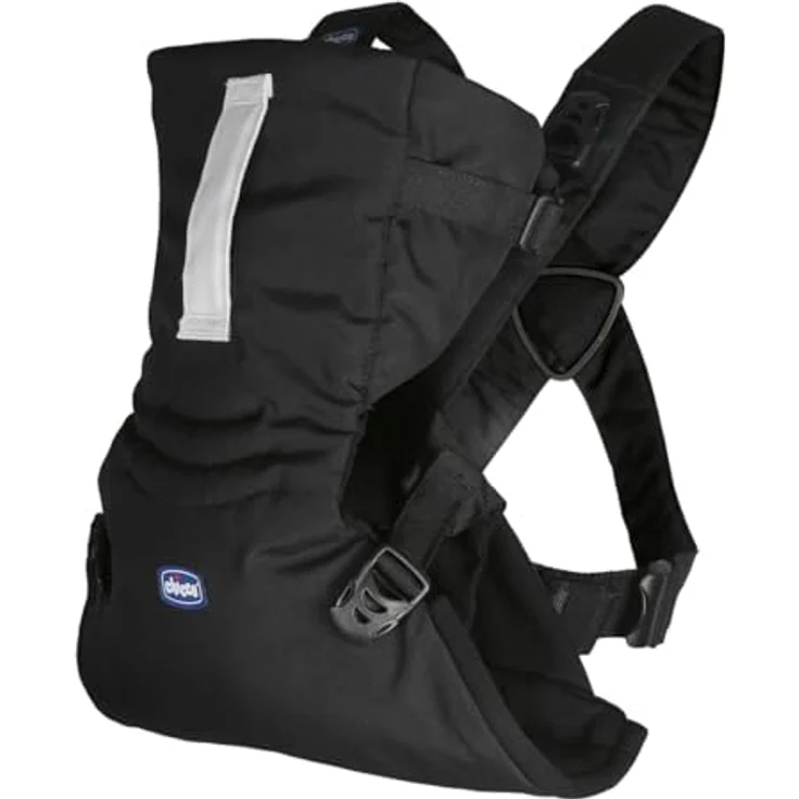 Chicco Babytrage Easy Fit, ergonomische Bauchtrage für Neugeborene bis 9 kg, Schwarz – Bild 1