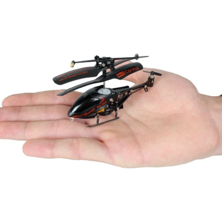 Revell Control, RC Quadrocopter Mini Fly, 4-Kanal IR-Fernsteuerung, 6-Axis Stabilisierungssystem, Rotorschutz, Ersatzrotoren Inklusive, LiPo Akku und Ladegerät, Länge 8 cm, Rot – Bild 2
