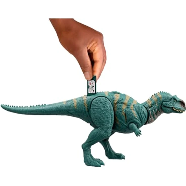 Mattel Jurassic World Wild Roar Majungasaurus, bewegliche Dinosaurierfigur mit Beiß-Angriff und App-Zugang, 33 cm – Bild 7