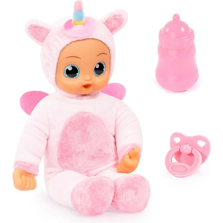 Bayer Babypuppe I Baby Angels, 30 cm, rosa (3-tlg) mit weichem Körper und interaktiven Funktionen