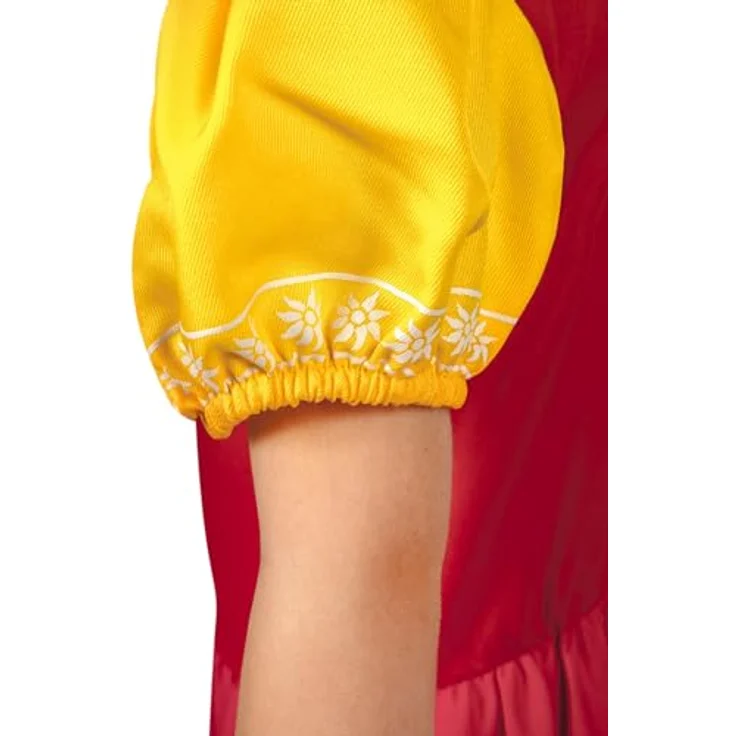 Metamorph Heidi Kinderkostüm, lizenziertes einteiliges Kleid mit süßen Mustern, Größen 98/104 – Bild 3