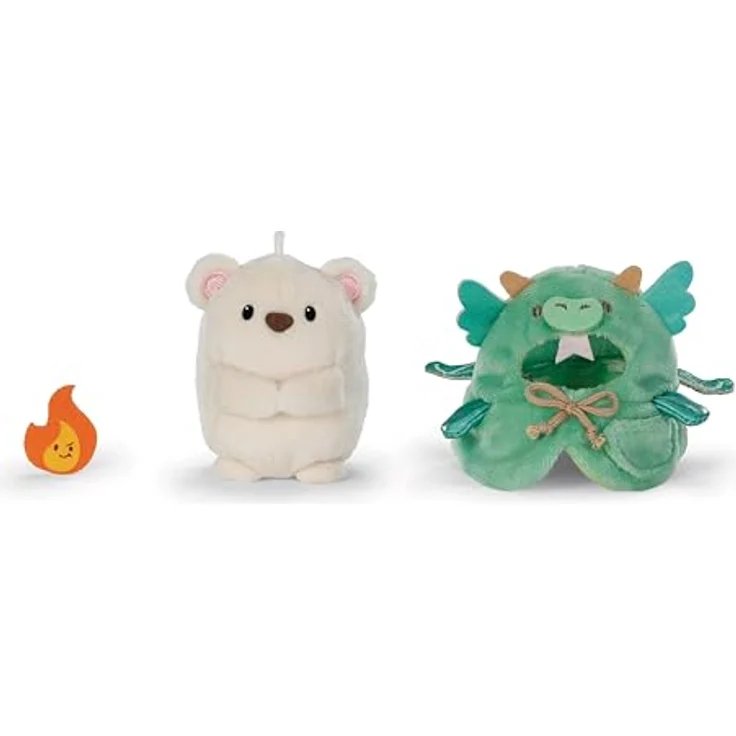 Nici mymochi Eisbär Snono, 8 cm, mit Drachenkostüm und Flamme, Geschenkbox – Bild 3