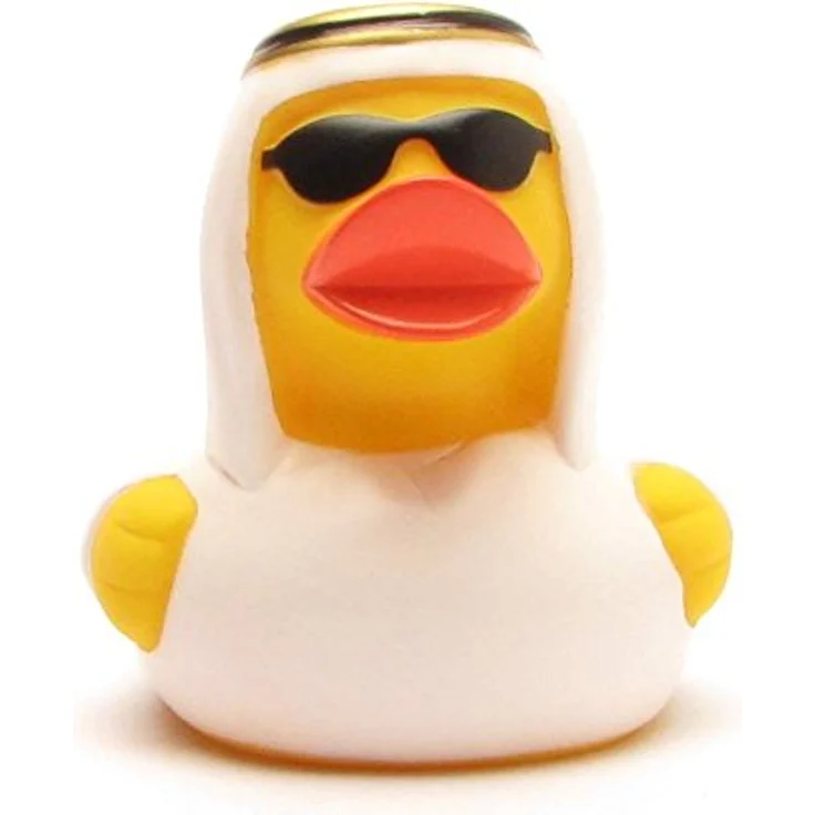 Duckshop Badeente - personalisierbar (Scheich Ente) mit individuellem Wunschtext, 8 cm, quietschend, Vinyl – Bild 5