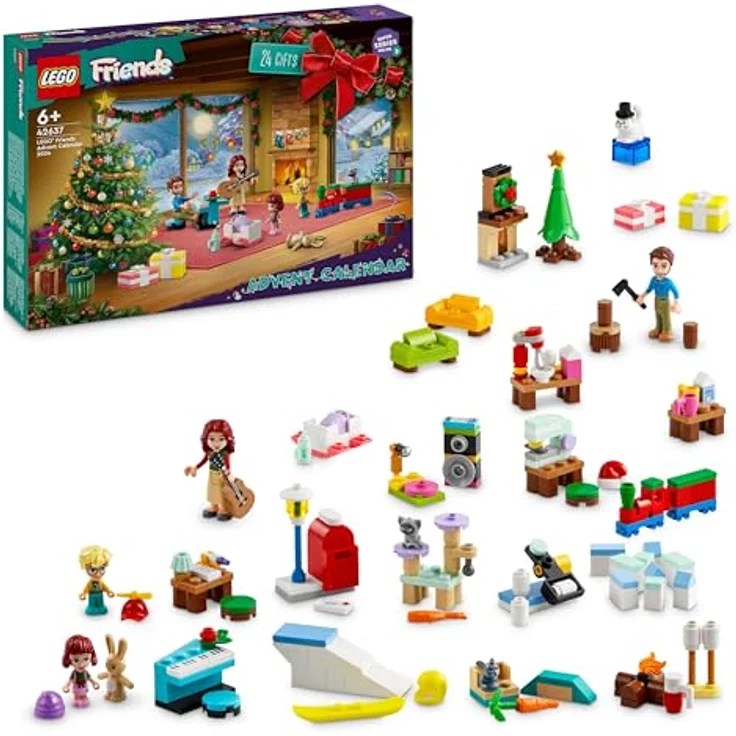 LEGO Friends Adventskalender 2024, vorweihnachtliches Kinderspielzeug mit 5 Charakteren und 3 Tieren, Lernspielzeug, Geschenkidee für Mädchen und Jungen ab 6 Jahren 42637 – Bild 1