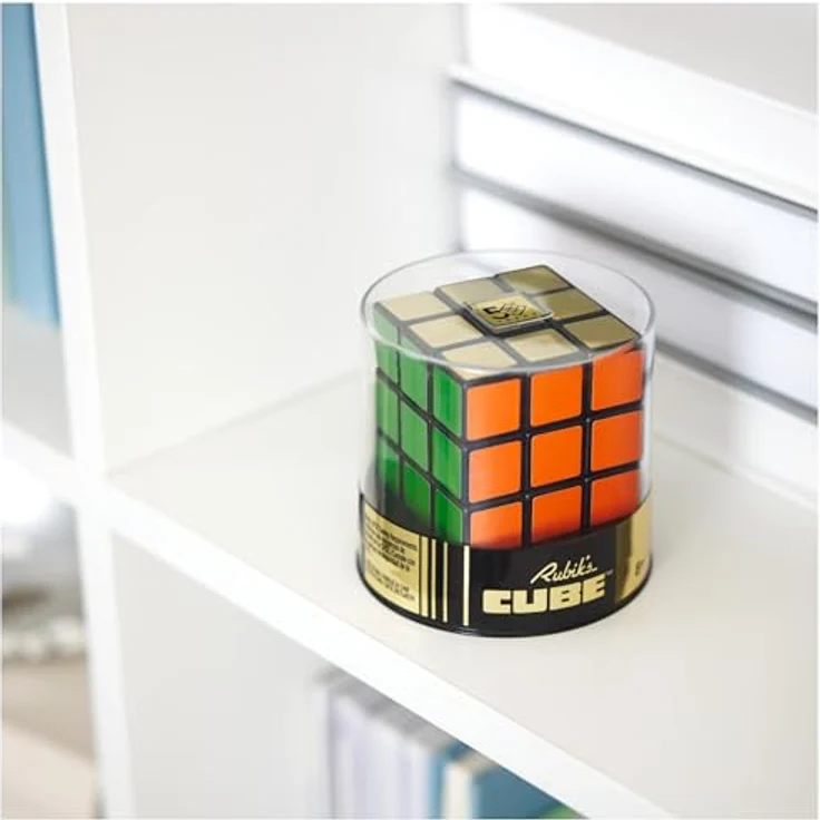 SPIN MASTER Rubik's 3x3 Retro Cube 50th Anniversary, Geschicklichkeitsspiel im klassischen Design, Mehrfarbig – Bild 5