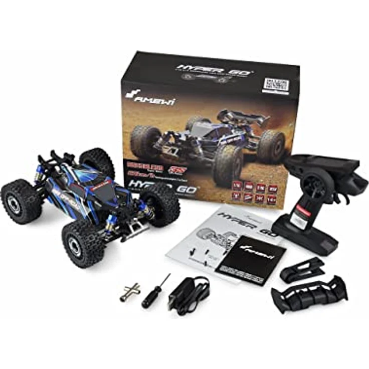 Amewi 22626 Hyper GO Buggy brushless 3S 62km/h 4WD 1:16 RTR blau – Bild 2