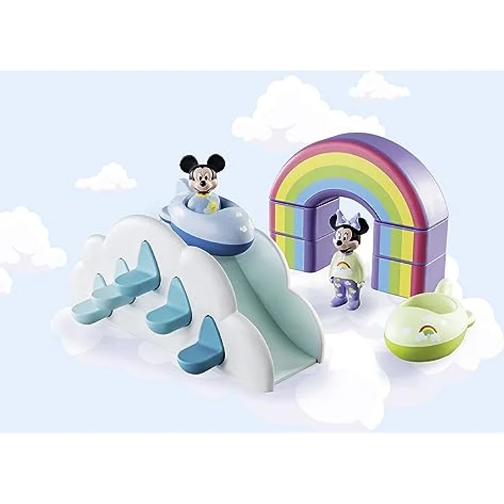 PLAYMOBIL 71319 1.2.3 & Disney: Mickys Minnies Wolkenhaus Spielset mit kreativen Kombinationsmöglichkeiten, Mehrfarbig – Bild 3