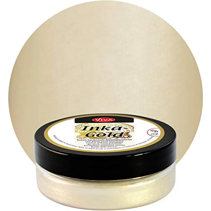 Viva Decor Inka Gold 62,5g (Alt Silber) - Wachshaltige Metallic Polierpaste für Holz, Ton & Terracotta, Schnell Trocknender Metallglanz mit Hochglanz-Effekten für DIY Projekte – Bild 3