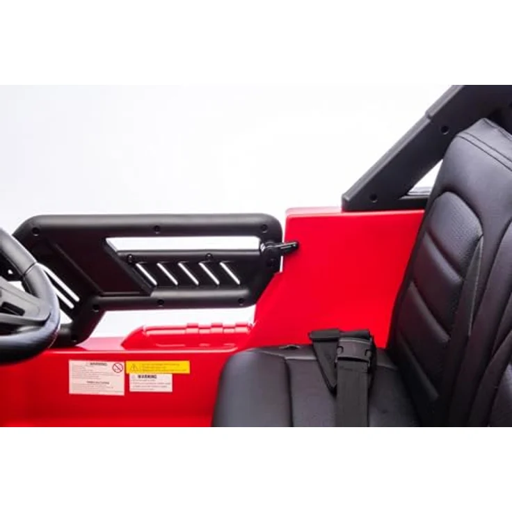 Beneo Elektrisches Kinderauto Toyota FJ Cruiser XXL, Zweisitzer mit 4x4 Antrieb, rot, Tragbare Lithiumbatterie, Hinterradfederung, 2,4 GHz Fernbedienung, MP3-Player mit Bluetooth, LED-Lichter – Bild 6