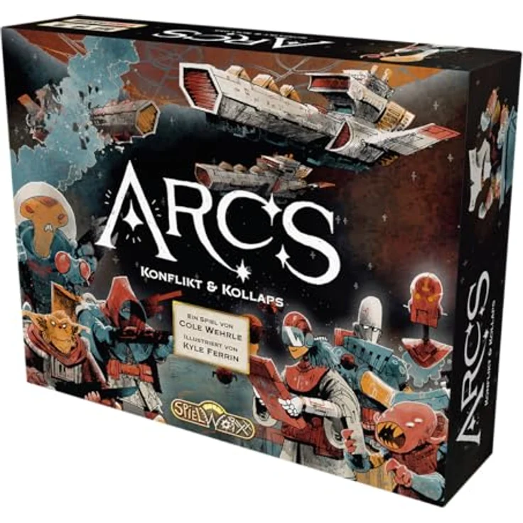 Spielworxx ARCS, Grundspiel Expertenspiel für 2-4 Spieler, ab 14+, 60-120 Min, Sci-Fi Strategie mit 100 Holz-Raumschiffen und 18 Sonderwürfeln, Deutsch – Bild 4