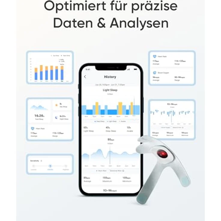 eufy Baby S340 Smart Sock Babyphone, 2,4 GHz WLAN, 2K-Kamera, Schlaf- und Vitaldatenüberwachung, KI-Weinerkennung, Schwenk- & Neigefunktion, ohne monatliche Gebühren – Bild 3