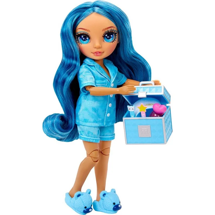 Rainbow High Anziehpuppe Junior High PJ Party Fashion Doll Skyler (Blue) - Mit süßem Design für Pyjamapartys - Preisvergleich – Bild 1