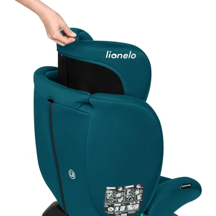 lionelo Autokindersitz BASTIAAN I-SIZE, i-Size / Isofix + Top Tether, ab Geburt bis 12 Jahre, 0-36 kg (Set) - Anthrazit – Bild 5