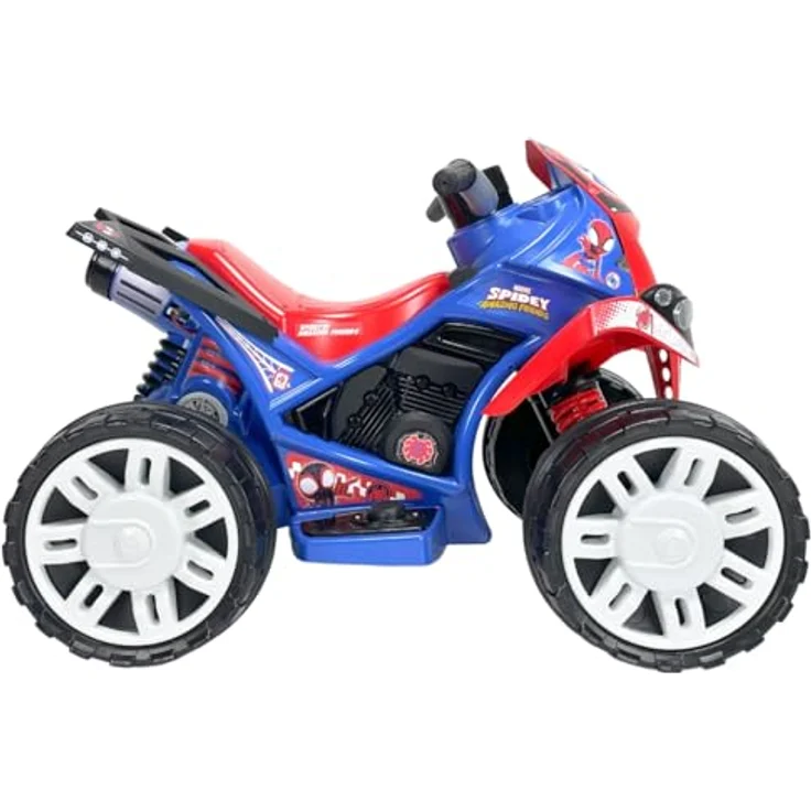 INJUSA Elektroquad The Beast Spidey, 12V Batterie, für Kinder von 2 bis 4 Jahren, mit Gaspedal, Rückwärtsgang, Elektrische Bremse und Breiten Kunststoffrädern, Blau – Bild 2