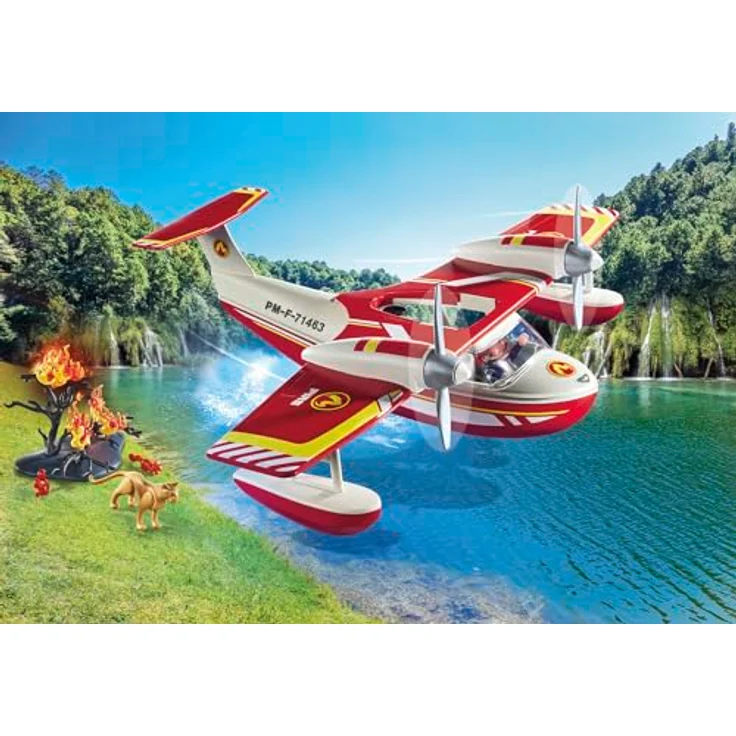 Playmobil® Konstruktions-Spielset Feuerwehrflugzeug mit Löschfunktion (71463), Action Heroes, (34 St), Made in Europe - Preisvergleich – Bild 3