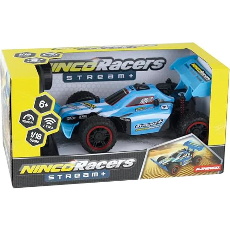 Chicos R/C Stream + 21 cm 1:18 NH93177 - Ferngesteuertes Buggy Auto, 15 km/h, 2,4 GHz, Ready-to-Run, Blau – Bild 6
