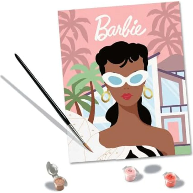 Ravensburger CreArt Malen nach Zahlen, Barbie 1959, für Erwachsene, inklusive fertig gemischter Acrylfarben, Made in Europe – Bild 7