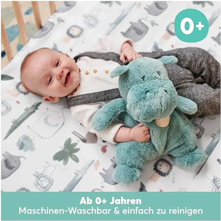 GUND Kuschelspaß Nilpferd - superweiches Plüschtier, ca. 30 cm, für Kinder ab Geburt, roséfarben – Bild 4