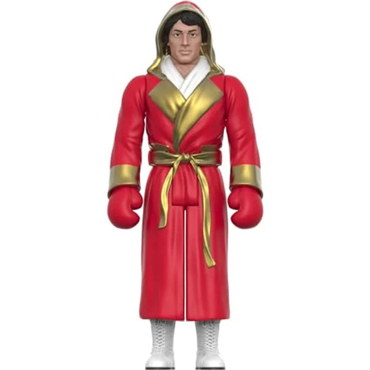 Super7 Rocky Balboa Actionfigur, 9,5 cm große Figur mit rot-goldener Robe und "Italian Stallion" Patch, klassisches Film-Sammlerstück – Bild 2