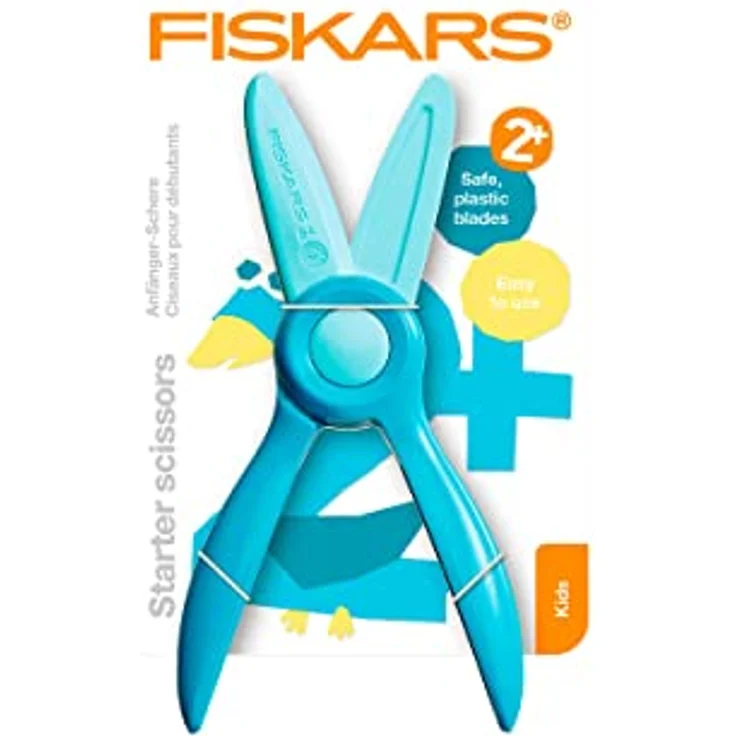 Fiskars Kinderschere, Ab 2 Jahren, zum Erlernen des Schneidens, Länge: 13 cm, Blaugrün – Bild 2