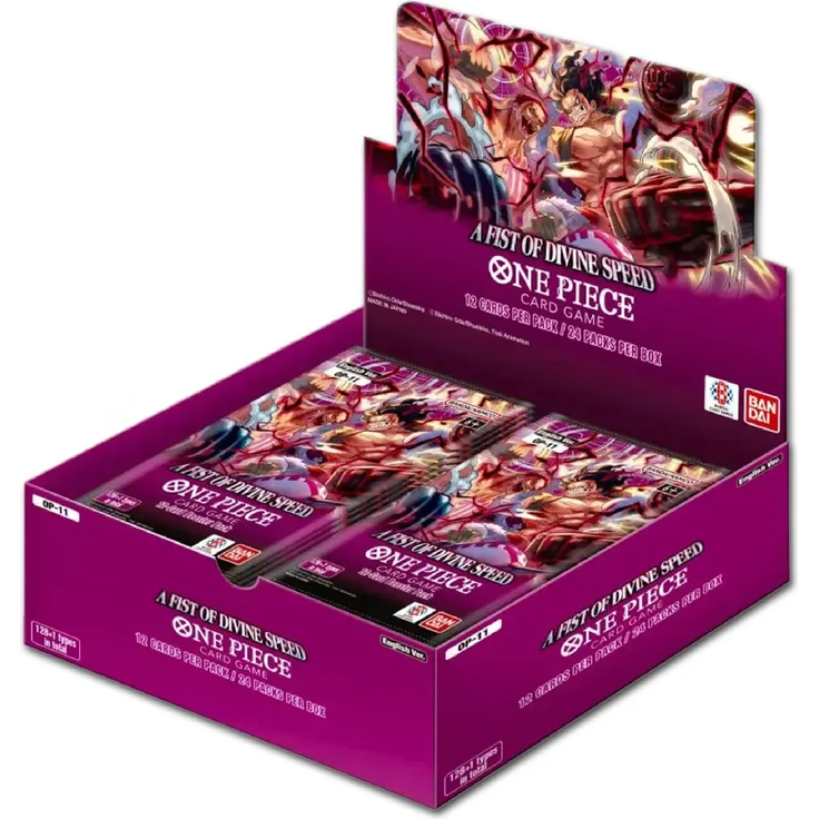 Bandai One Piece Card Game A Fist of Divine Speed, Display OP11 mit 24 Booster Packs (Englisch) und 126+ Kartentypen – Bild 1